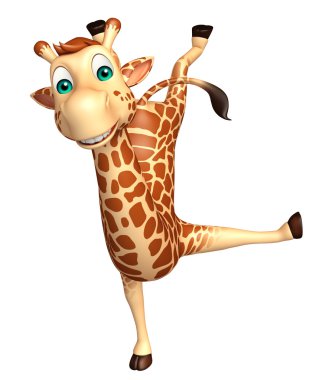 komik zürafa karakter karikatür  