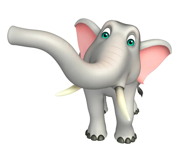 Милий слон смішний мультиплікаційний персонаж — стокове фото