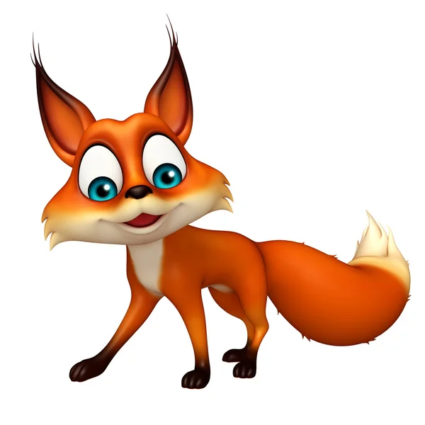 Смішний персонаж мультфільму Fox — стокове фото