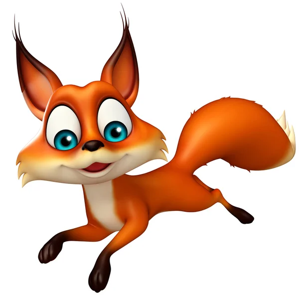 Fun Fox funny cartoon character — Stock Photo, Image