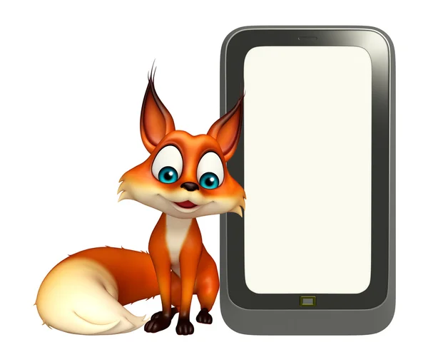 Fox rajzfilmfigura mobil — Stock Fotó
