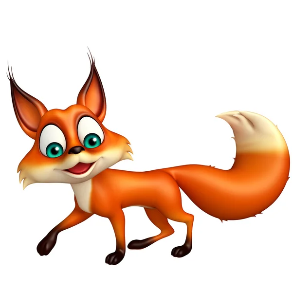 Amusant Fox personnage de dessin animé drôle — Photo