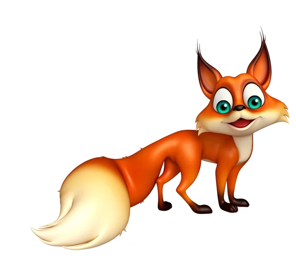 Divertido Fox divertido personaje de dibujos animados —  Fotos de Stock