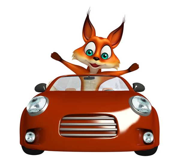 Diversão Fox personagem de desenho animado — Fotografia de Stock