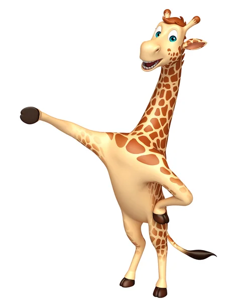 Arătând personajul de desene animate Giraffe — Fotografie, imagine de stoc
