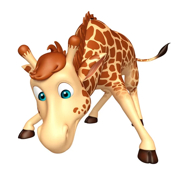 Söt giraff cartoon karaktär — Stockfoto