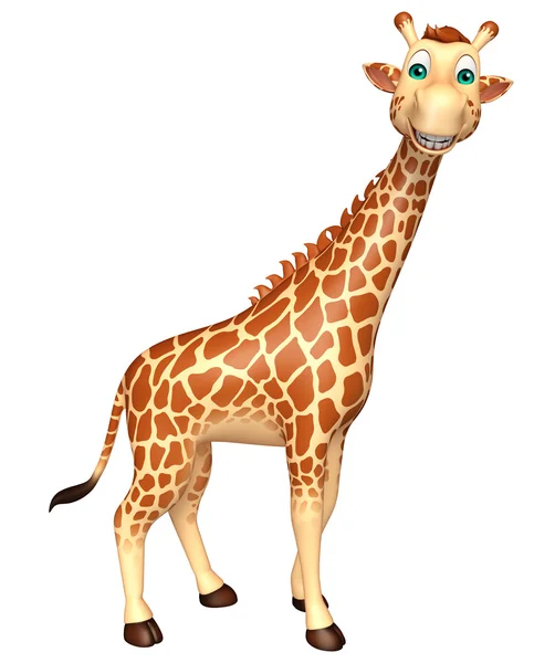 Lindo personaje de dibujos animados jirafa —  Fotos de Stock
