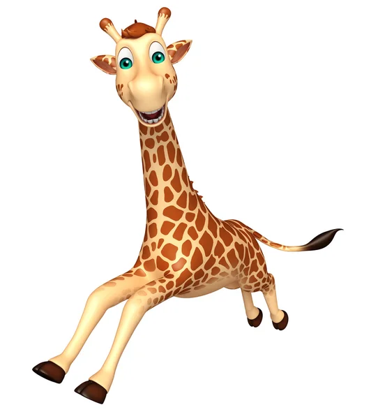 Esecuzione Giraffa personaggio dei cartoni animati — Foto Stock
