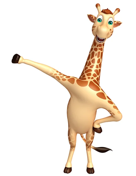 Arătând personajul de desene animate Giraffe — Fotografie, imagine de stoc