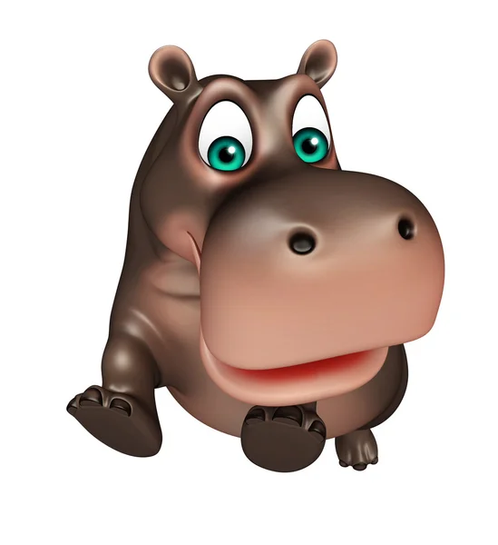 Saut Hippo personnage de dessin animé — Photo