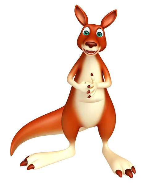 Ładny kangur postać z kreskówki — Zdjęcie stockowe
