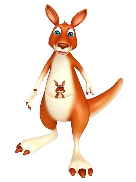 Andando personagem de desenho animado canguru — Fotografia de Stock