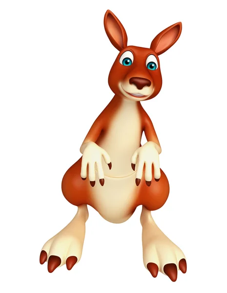 Bonito canguru personagem dos desenhos animados — Fotografia de Stock
