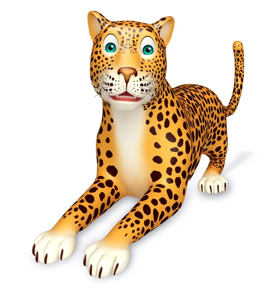 Personagem de desenho animado bonito Leopard — Fotografia de Stock