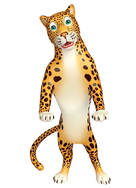 Смешной персонаж мультфильма Леопарда — стоковое фото