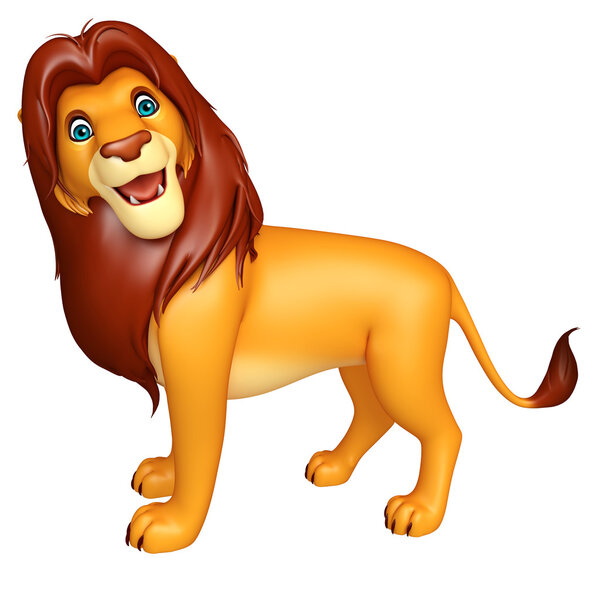 fuuny Lion cartoon character 