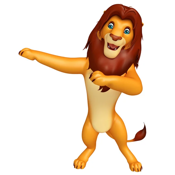 Aanwijsapparaat Lion stripfiguur — Stockfoto