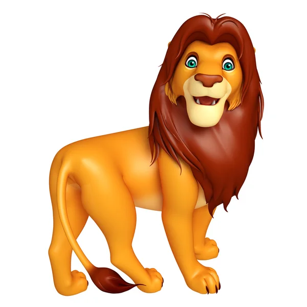Fuuny λιοντάρι χαρακτήρα κινουμένων σχεδίων — Φωτογραφία Αρχείου