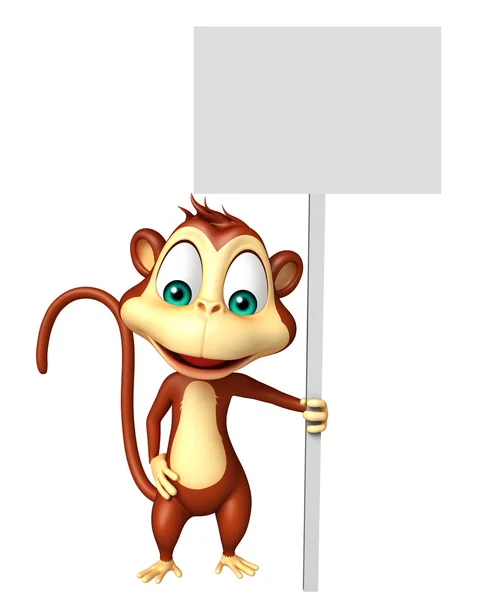 Aranyos majom rajzfilmfigura board — Stock Fotó