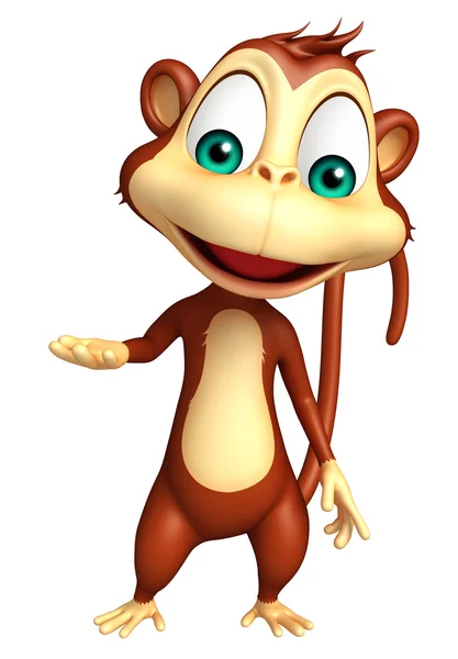 Segurar personagem de desenho animado macaco — Fotografia de Stock