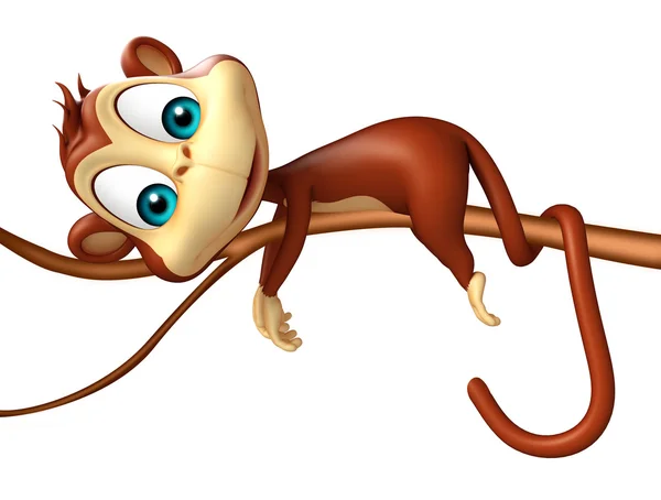 Симпатичний персонаж мультфільму мавпи — стокове фото