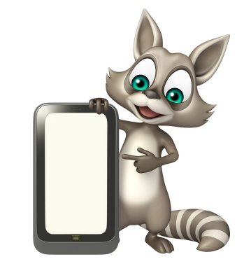 şirin Rakun mobile ile karakter karikatür 