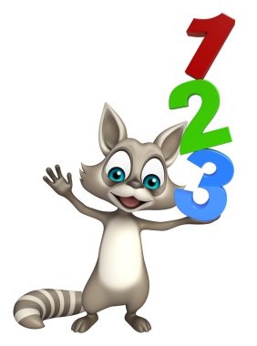 şirin Rakun 123 işareti karakter karikatür  