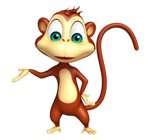 Karakter kartun monyet lucu — Stok Foto