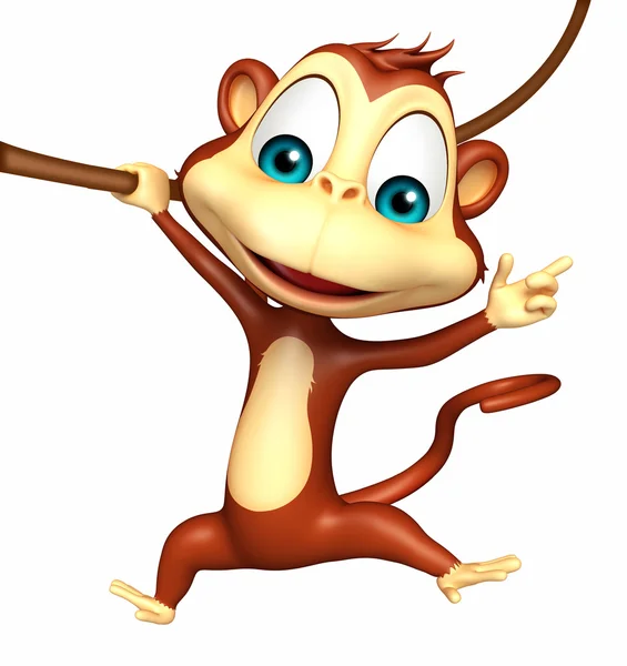 Смешной персонаж мультфильма об обезьяне — стоковое фото