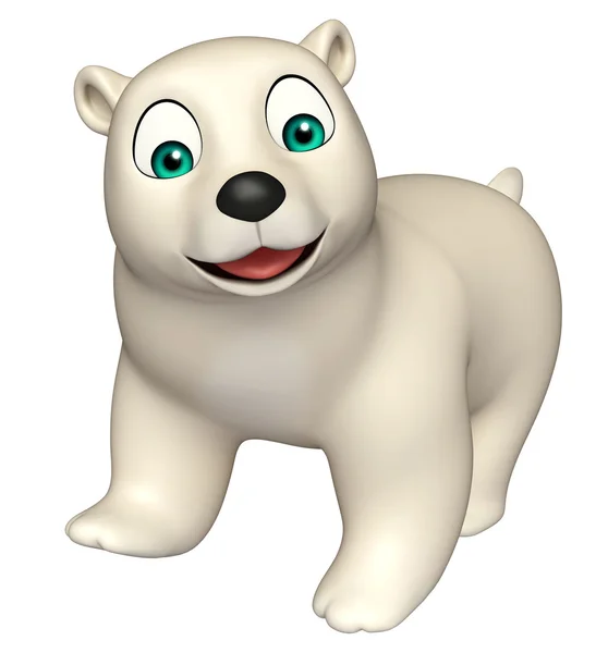 Grappige ijsbeer cartoon karakter — Stockfoto