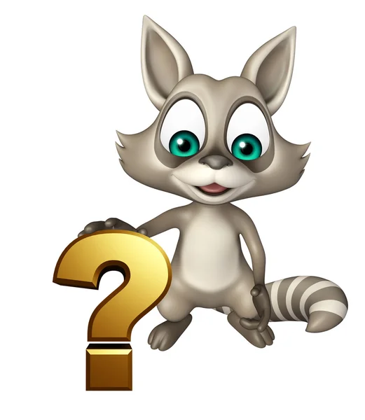 Cute Raccoon cartoon character — Stock Photo, Image