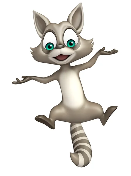 Engraçado Raccoon personagem dos desenhos animados — Fotografia de Stock