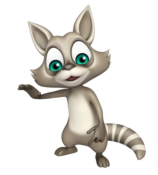 Engraçado Raccoon personagem dos desenhos animados — Fotografia de Stock