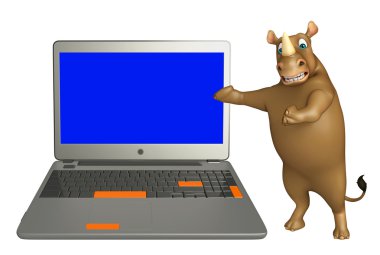 eğlenceli Rhino çizgi film karakteri