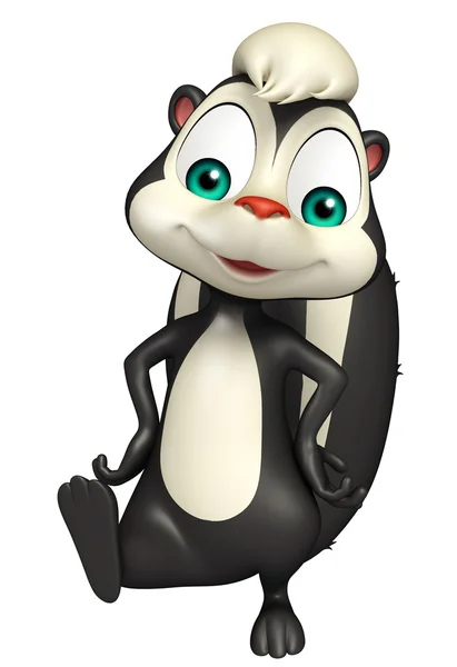 Divertido personaje de dibujos animados Skunk —  Fotos de Stock