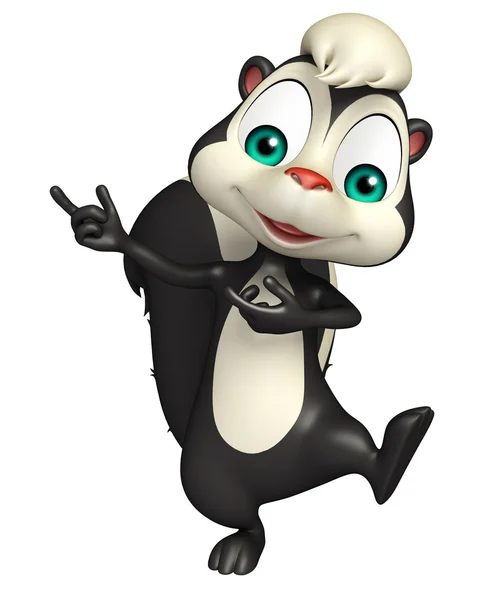 Apontando personagem de desenho animado Skunk — Fotografia de Stock