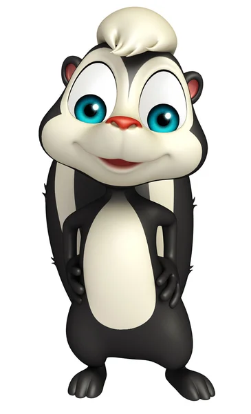 Zabawny charakter kreskówka Skunk — Zdjęcie stockowe
