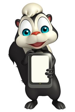 şirin kokarca çizgi film karakteri ile hareket eden