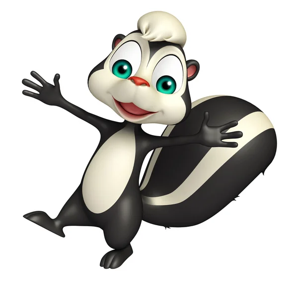 Personagem engraçado desenho animado Skunk — Fotografia de Stock