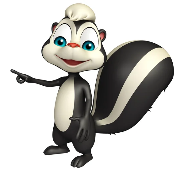 Apontando personagem de desenho animado Skunk — Fotografia de Stock