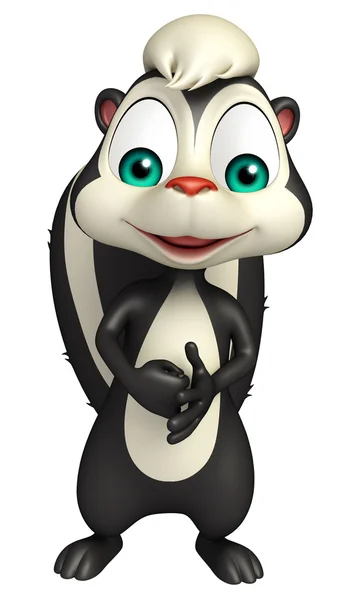 Personagem engraçado desenho animado Skunk — Fotografia de Stock