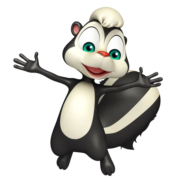 Personagem engraçado desenho animado Skunk — Fotografia de Stock