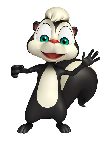 Divertido personaje de dibujos animados Skunk — Foto de Stock