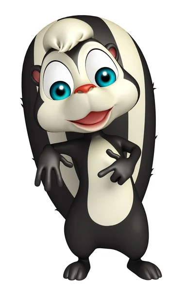 Personagem engraçado desenho animado Skunk — Fotografia de Stock