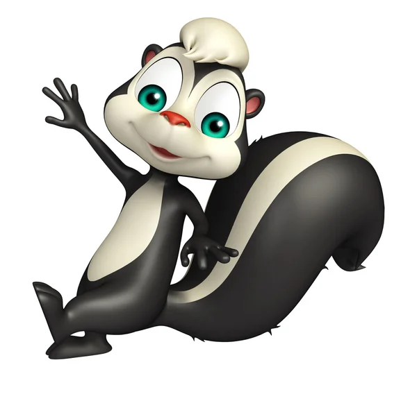 Zabawny charakter kreskówka Skunk — Zdjęcie stockowe