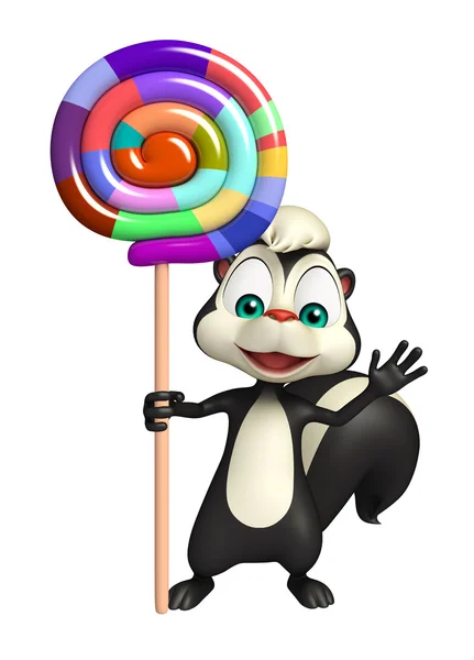 Stinktierfigur mit Lollypop — Stockfoto