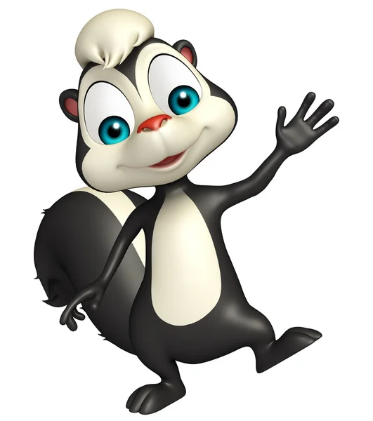 Pointing Skunk cartoon character — Stock Photo, Image