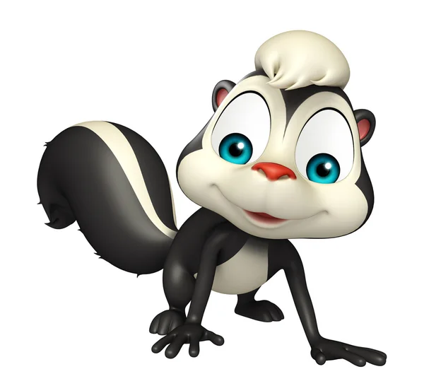 Andando personagem de desenho animado Skunk — Fotografia de Stock