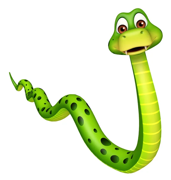 Paseo Serpiente personaje de dibujos animados — Foto de Stock