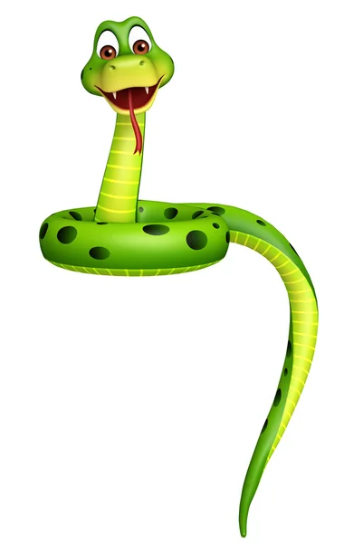 Sitting Snake cartoon character — Stock Photo, Image